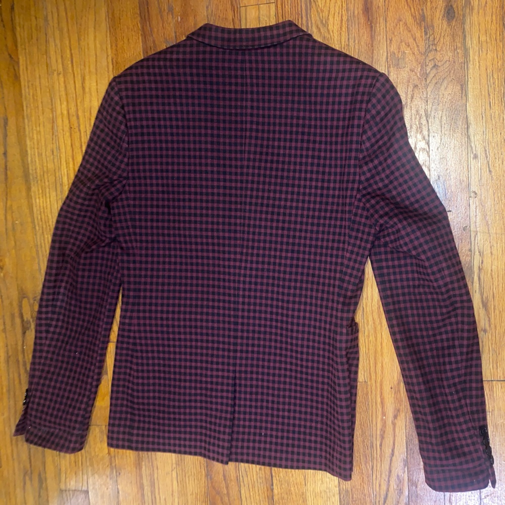 ASOS Red black plaid blazer - Picture 3 of 3